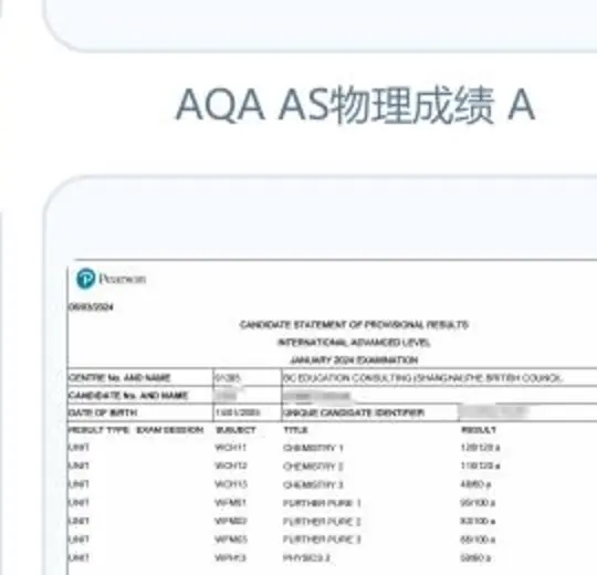 IAS 化学 A*成绩展示